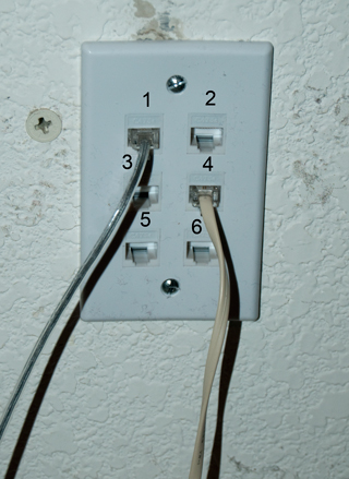 6 Jack Wall
                  Plate with 8p8c Jacks