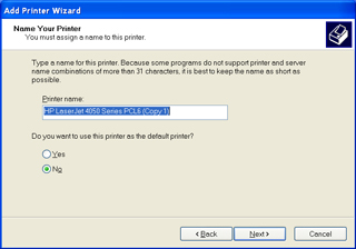 WIN XP Add LAN
                  Printer