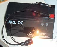 1156 lamp with
                soldered clip leads