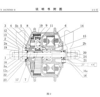 CN101797950B,
                  Hub of electric bicycle, Bafang, 2010-08-11