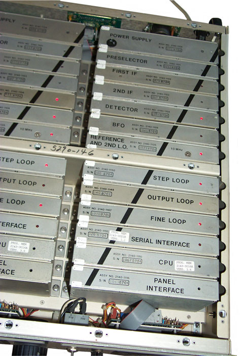 Cubic R-3030 Top Inside showing Module Fault LEDs