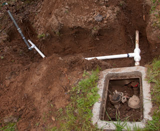 Mains water
                      pressure hose bib - prior to house pressure
                      regulator