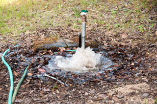 Mains water
                      pressure hose bib - prior to house pressure
                      regulator