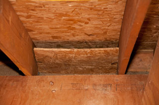 Inside
                      view of eve vent with baffle