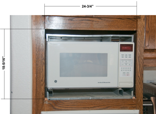 GE
                  JE1456KWH02 Installation Cutout