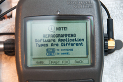 Reprogramming
                  the 2009 version Polaris GPS back to the 2007 version