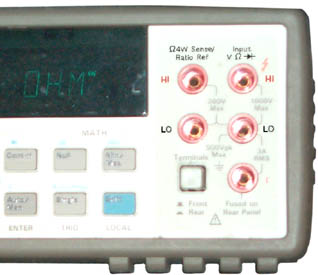 HP 34401A Input
        Terminals