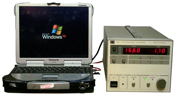HP 6038A powering CF-28 Toughbook