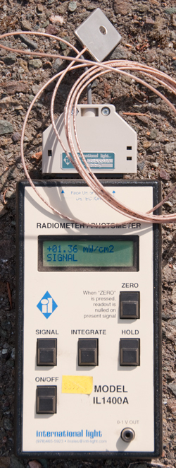 International Light Technologies Model
                        IL1400A Radiometer/Photometer with SSL001 Slim
                        UV Probe & CC500 cCarry Case