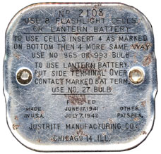 Justrite No. 2108
                    Bottom Cap