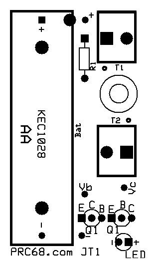 Joule Thief No. 1 Experimenter's Kit beta Silk
                Screen