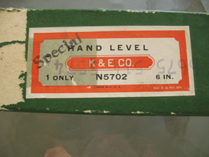 K&E Hand Level
Marine Corp SPECIAL