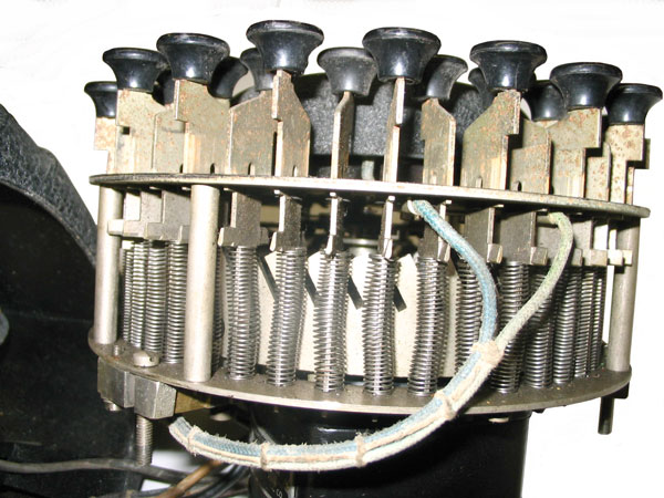 M36
                Monopulse Teletype Underside of transmitter keyboard