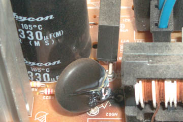 Failed Component in CRT
          Computer Monitor