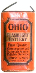 Ohio No. 32 Flash Light Battery 3 Volt