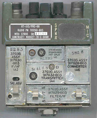 PRC-68 Front,
              cover off, All modules installed