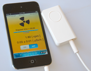 Pocket Geiger
                  Counter iPod Touch normal background