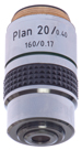 Plan 20/0.40
                  160/0.17 DIN microscope objective