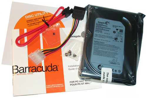 Segate
ST3500641AS-RK 500 GB Hard Drive w/STAT2 cable and power
adapter