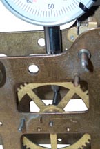 Self Winding Clock
hour pivot wear tested by dial gauge