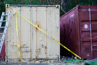 Moving
                  Shipping Container w/ Strap Winch - Single