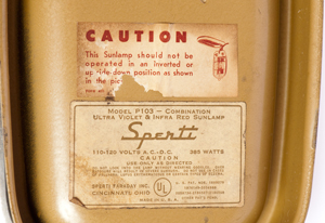 Sperti P103
                Combination UV & IR Sun Lamp