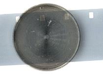 "R"
hollow Nickel with 16mm Movie Film overlay