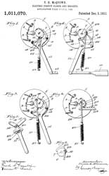 1011070 Electric-circuit closer and breaker,
                  Thomas H McQuown, Arthur Atwater Kent, Filed: Jul 18,
                  1904, Pub: Dec 5, 1911