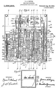 1036259
                              Cab-fare register, James Alexander Keyes,
                              Columbia Motor Car Co, 1912-08-20