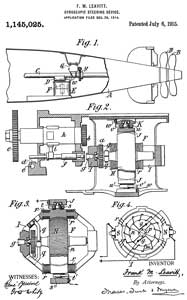 1145025
                        Gyroscopic steering device, Frank M Leavitt, EW
                        Bliss Co, 1915-07-06