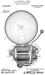 1145507
                      Electrically-operated vibrator, George Lewis
                      Patterson, Isaac Francis Badeau, Alice C.
                      Patterson,1915-07-06