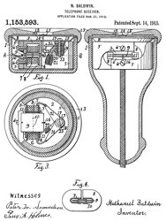 1153593
                      Telephone-receiver, Nathaniel Baldwin, Sep 14,
                      1915