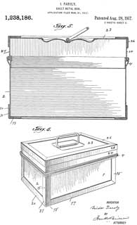 1238186
                      Sheet-metal box, Isidor Paroly, Myer Kamenstein,
                      1917-08-28