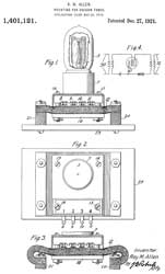 1401121
                      Mounting for vacuum-tubes, Roy M Allen, Western
                      Electric, 1921-12-27, - VT-1 socket