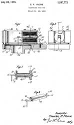 1547772
                      Telephone receiver, Charles R Moore, Western
                      Electric, 1925-07-28, - sound power type, i.e.
                      right angle receiver