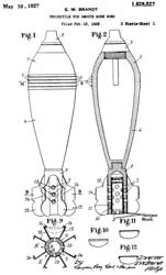 1628527 Mortar Projectile for smooth-bore guns,
                  Brandt Edgar William, 1927-05-10