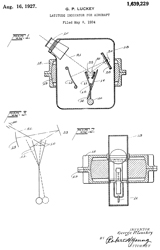 1639229 Latitude indicator for aircraft, George P
                  Luckey, 1927-08-16