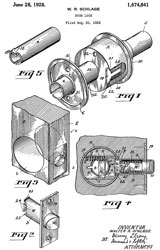 1674841 Door
                        Lock, W.R. Schlage, Jun 26, 1928, 292/169.22;
                        292/169; 292/337; 292/DIG.52; 70/449; 70/DIG.3
                        -