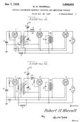 1696933 Crystal
                      calibrator harmonic selector and amplifier
                      circuit, Robert H Worrall, Wired Radio Inc,
                      1929-01-01