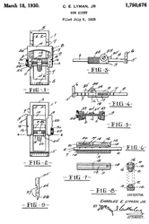 1750676
                              Gun sight, Charles E Lyman Jr, 1930-03-18