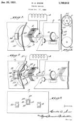1789912 Tuning
                      device, Harold A Snow, Radio Frequency Labs,
                      1931-01-20, - gear drive with drum or tape behind
                      window.