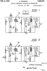 1843415 Crystal
                      controlled calibrator or transmitter, Crossley
                      Alfred, Federal Telegraph Co, 1932-02-02