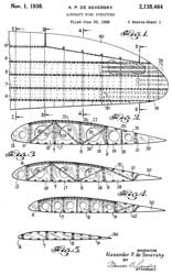 2135464
                            Aircraft wing structure, Seversky Alexander
                            P De, 1938-11-01, - all aluminum classic
                            riveted construction
