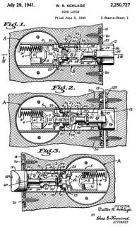 2250727 Walter
                      R Schlage, Schlage Lock Co, 1941-07-29