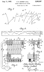 2292387
                          Secret communication system, Markey Hedy
                          Kiesler, Antheil George, 1942-08-11