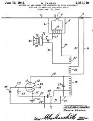 2351010
                              Method of and means for controlling high
                              frequency voltage in magnetic recorder
                              heads, Camras Marvin, App:1942-12-26,
                              W.W.II, Pub: 1944-06-13