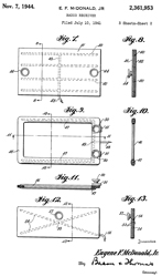 2361953 Radio
                      receiver, Jr Eugene F Mcdonald, 1944-11-07