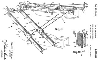 2386839 Bomb
                        displacing gear, George A Bronson, Douglas
                        Aircraft Co Inc, 1942-12-01