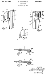 2412946 Can
                      opener, Bloomfield Samuel, 1946-12-24