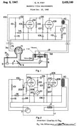 2425180
                      Magnetic field measurements, Charles H Fay, Shell
                      Development Co, App: 1943-12-15, W.W.II, Pub:
                      1947-08-05